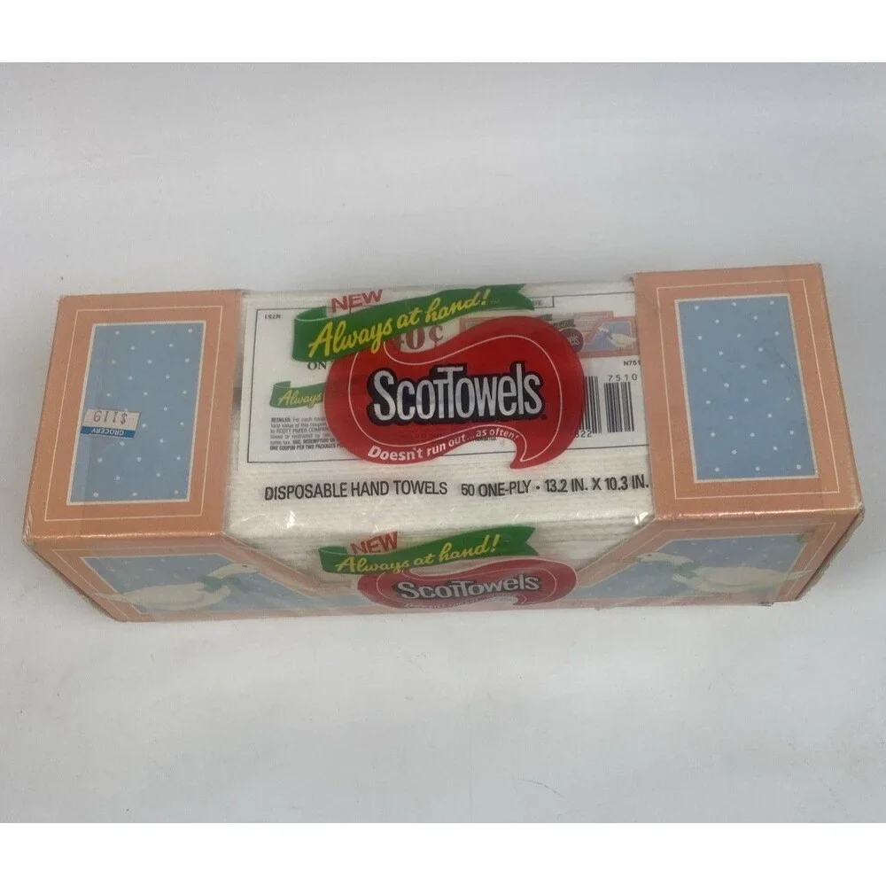 Scott Towels Disposable Hand Towels NEW Vintage 1987 50 Ct GOOSE Cottagecore